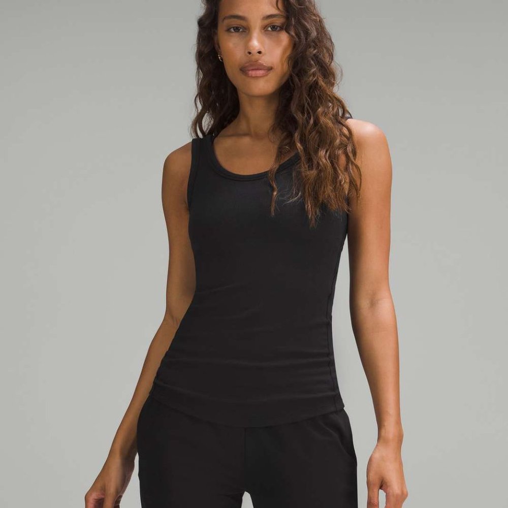 Lululemon Black Scoop Neck Tank Top Size 8